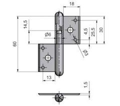 Pant okenní 60 L, znb, 1ks