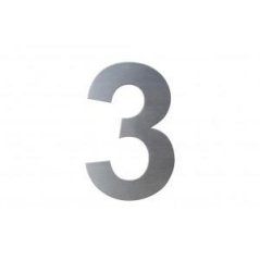 Domovní číslo 3, nerez, 100 mm, 1ks