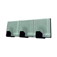 Háček samolepící QF typ 27 G1, černý + bílé sklo, BLACK LINE, 1ks