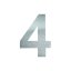 Domovní číslo 4, 150 mm, nerez, 1ks