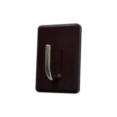 Háček samolepící QF typ 8, plast, hnědá, 6ks