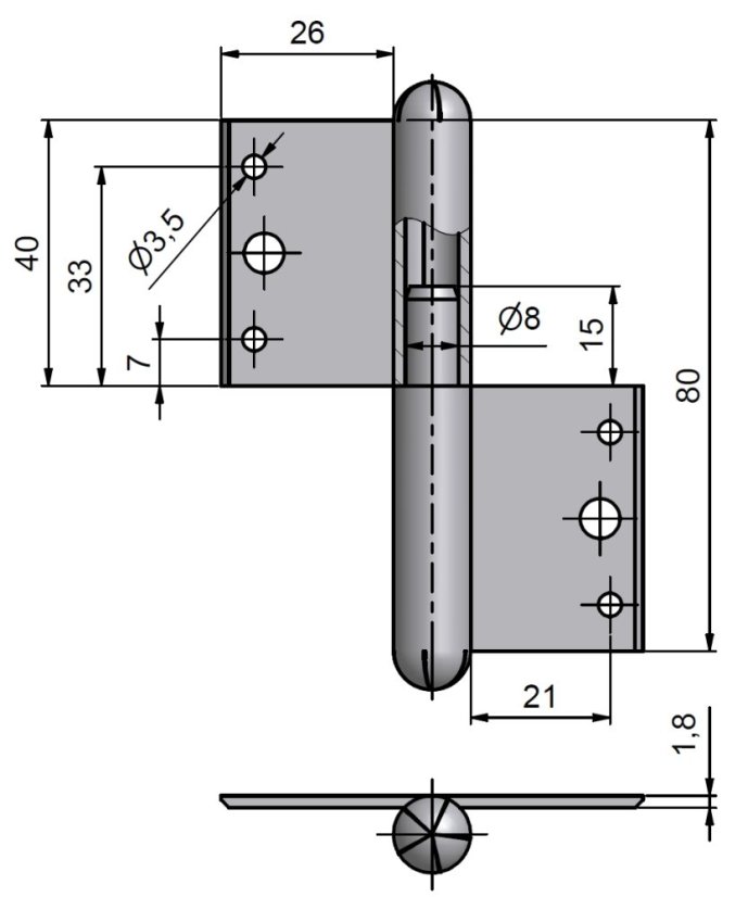 Pant okenní 80 P, znb, 1ks