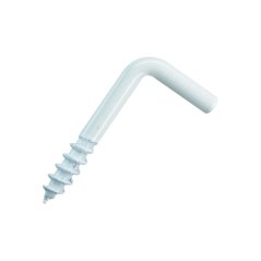 Skoba s vrutem 14x25mm, lak bílý, 8ks