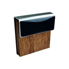 Zarážka samolepící na zeď, typ2 W1, nerez, dřevo, LUXURY EDITION, SET, 4ks