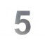 Domovní číslo 5, nerez, 100 mm, 1ks