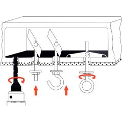 Kovová hmoždinka sklopná M4x100+ šroub, 1ks