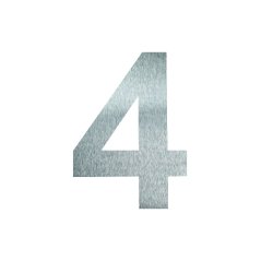 Domovní číslo 4, 150 mm, nerez, 1ks