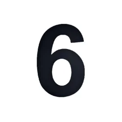 Domovní číslo 5, černá, 100 mm, Black Line,1ks