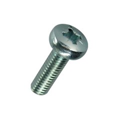 Šroub s půlkulatou hlavou, M3 x 6, zinek bílý, 30ks