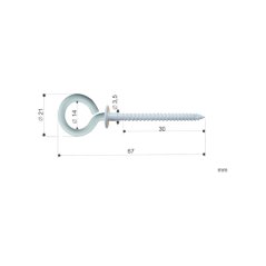 Hmoždinka multifunkční 6 PA+ oko zavřené lakované, 4ks