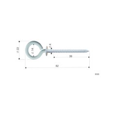 Hmoždinka multifunkční 8 PA+ oko zavřené lakované, 3ks