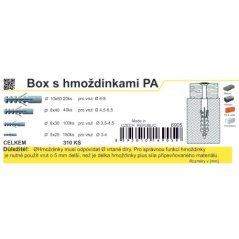 Box hmoždinek s křidélky PA, 310 ks
