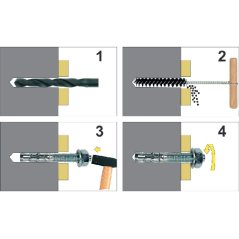 Průvlaková kotva M12x120 Zn, 1ks