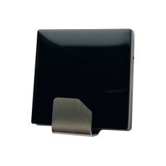 Háček samolepící QF typ 26 G7, nerez, sklo černé, LUXURY EDITION, 1ks