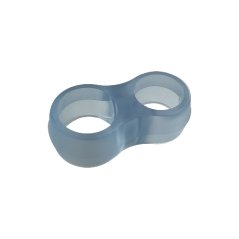 Zarážka dveřní na kliku, dvojitá, plast, transparentní, 1ks