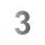Domovní číslo 3, nerez, 100 mm, 1ks