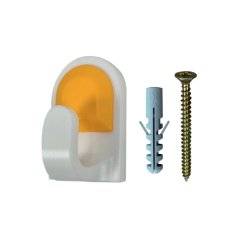 Háček Stabil s vrutem typ 1952, žlutá, plast, 2ks