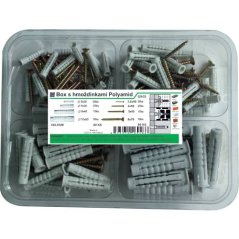 Box hmoždinek multifunkčních + vruty PA, 80ks
