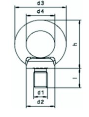Šroub s okem, M12, zinek bílý,1ks