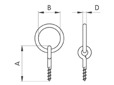 Očko obrazové, 20mm, 3ks