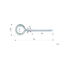 Hmoždinka multifunkční 10 PA+ oko zavřené lakované, 2ks
