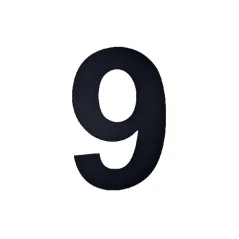 Domovní číslo 9, černá, 100 mm, Black Line,1ks