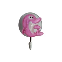 Háček přísavný QF s 3D obrázkem, delfín, nerez, 2ks