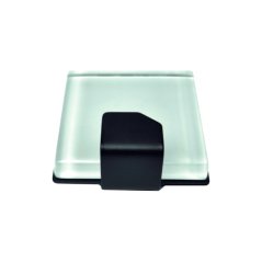 Háček samolepící QF typ 26 G1, černý + bílé sklo, BLACK LINE, 1ks