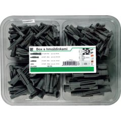 Box hmoždinek uzlovacích s lemem PE, 190 ks