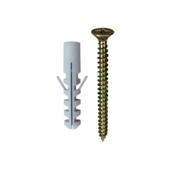 Hmoždinka s křidélky + vrut, 4 PA, 10ks
