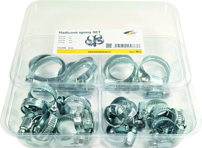 Hadicové spony SET, 30 ks