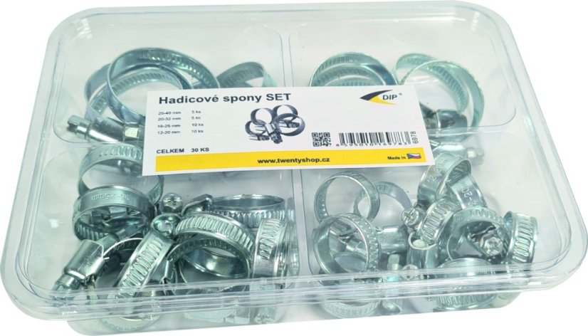 Hadicové spony SET, 30 ks