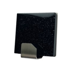 Háček samolepící QF typ 26 G8, nerez, sklo černé s perletí, LUXURY EDITION, 1ks