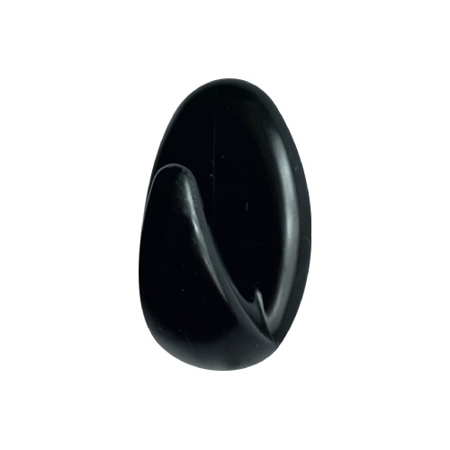 Háček samolepící QF typ1, plast, černá, 2ks