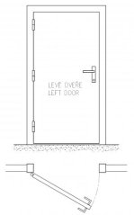 Pant dveřní 120 L, znb, 1 ks