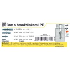 Box hmoždinek s křidélky PE, 310 ks