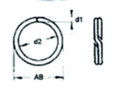 Kroužek klíčový 40, 5 ks