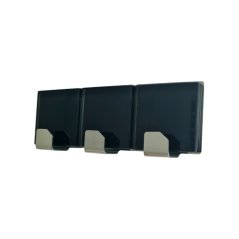 Háček samolepící QF typ 27 G7, nerez, sklo černé, LUXURY EDITION, 1ks