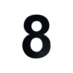 Domovní číslo 8, nerez, 100 mm, Black Line,1ks