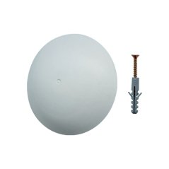 Zarážka dveřní Ø 60 mm, bílá + vrut, 2ks