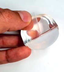 Zarážka dveřní 42x36x22 mm, transparentní, samolepicí, 1ks