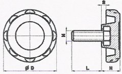 Šroub s plastovou hlavou, M10x40, 1ks