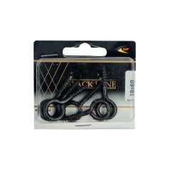 Oko zavřené s vrutem 14x25mm, černé, 10ks