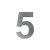 Domovní číslo 5, 150 mm, nerez, 1ks