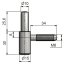 Pant dveřní 18x120 UR25 VD M8x50, 1ks