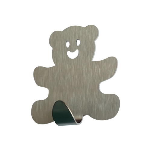 Háček samolepící QF typ medvěd, nerez, 1ks