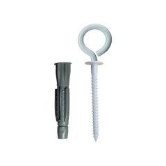 Hmoždinka uzlovací s lemem + oko zavřené, lakované, 10 PE, 2ks