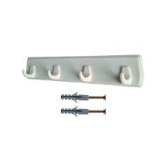 Háček samolepící QF typ 1384, bílá, plast, 1ks