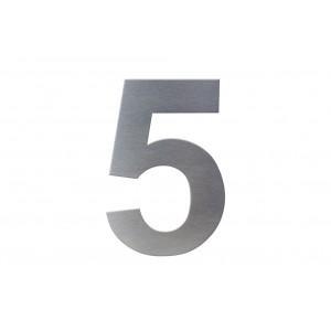 Domovní číslo 5, nerez, 100 mm, 1ks