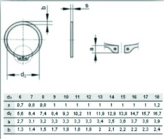 Pojistný kroužek vnější 6-10, 15 ks